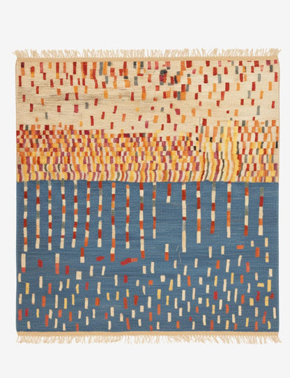 Custom Abstract Beni Mrirt Moroccan Rug - forma 107