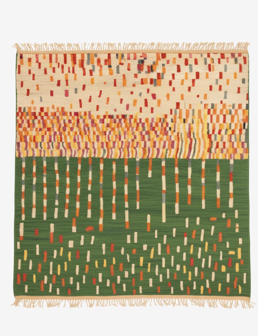 Custom Abstract Beni Mrirt Moroccan Rug - forma 107