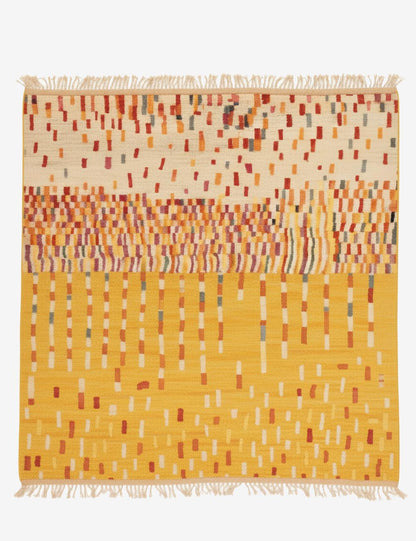 Custom Abstract Beni Mrirt Moroccan Rug - forma 107