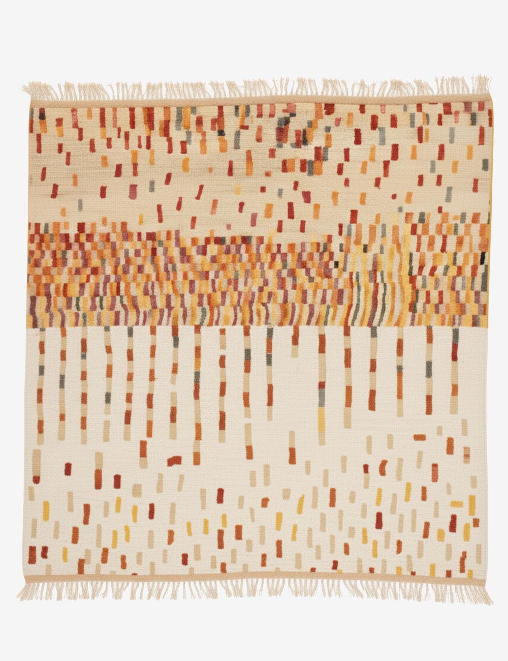 Custom Abstract Beni Mrirt Moroccan Rug - forma 107
