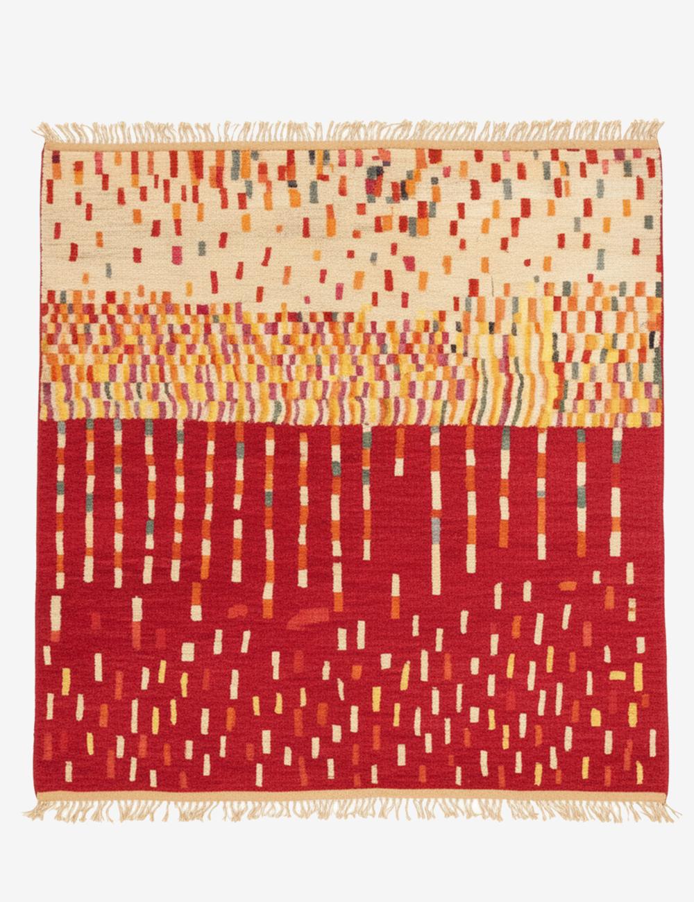 Custom Abstract Beni Mrirt Moroccan Rug - forma 107