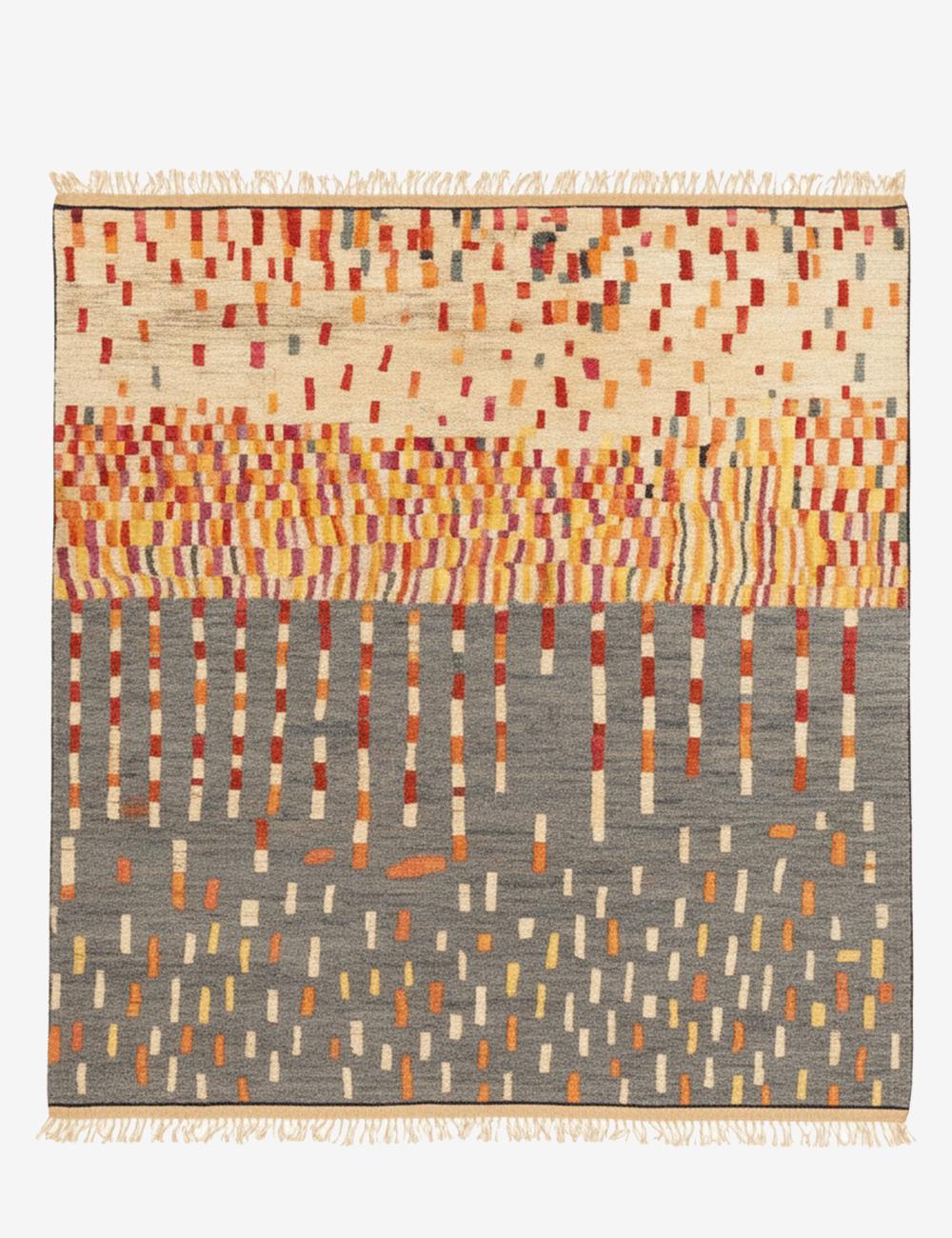 Custom Abstract Beni Mrirt Moroccan Rug - forma 107