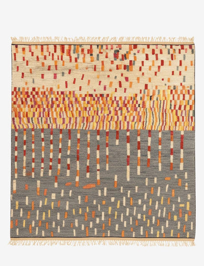Custom Abstract Beni Mrirt Moroccan Rug - forma 107