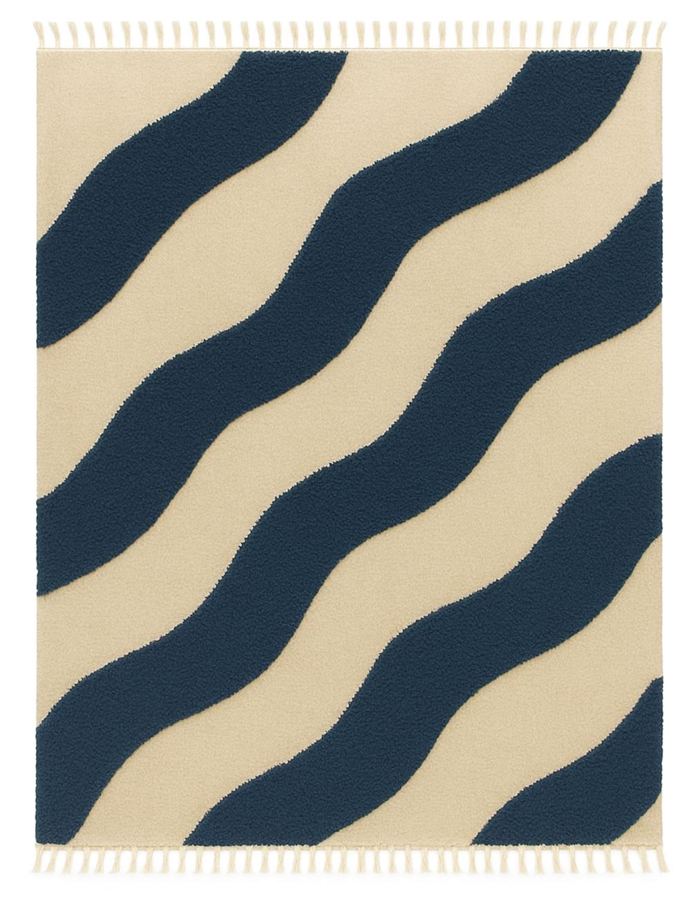 Moroccan Wavy Stripe Custom Rug - Forma 10