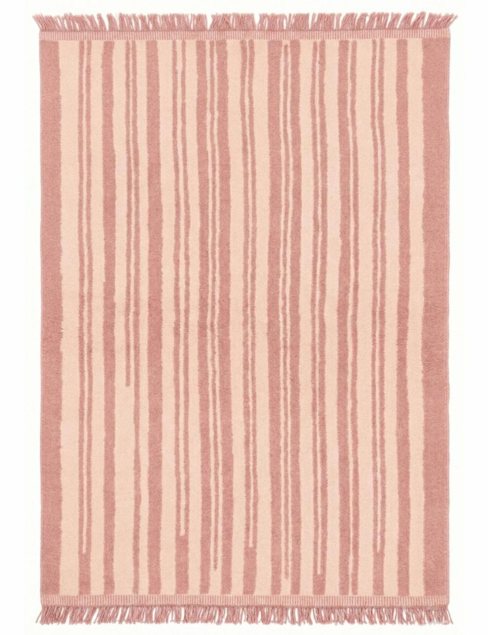 Custom Stripe Design Moroccan Wool Rug - Forma 38