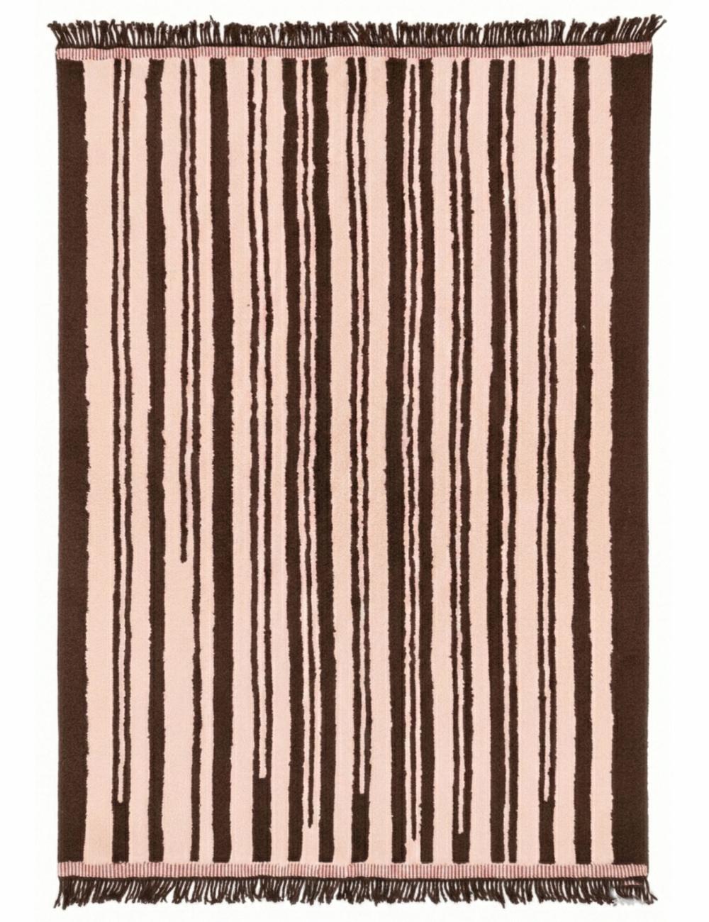 Custom Stripe Design Moroccan Wool Rug - Forma 38