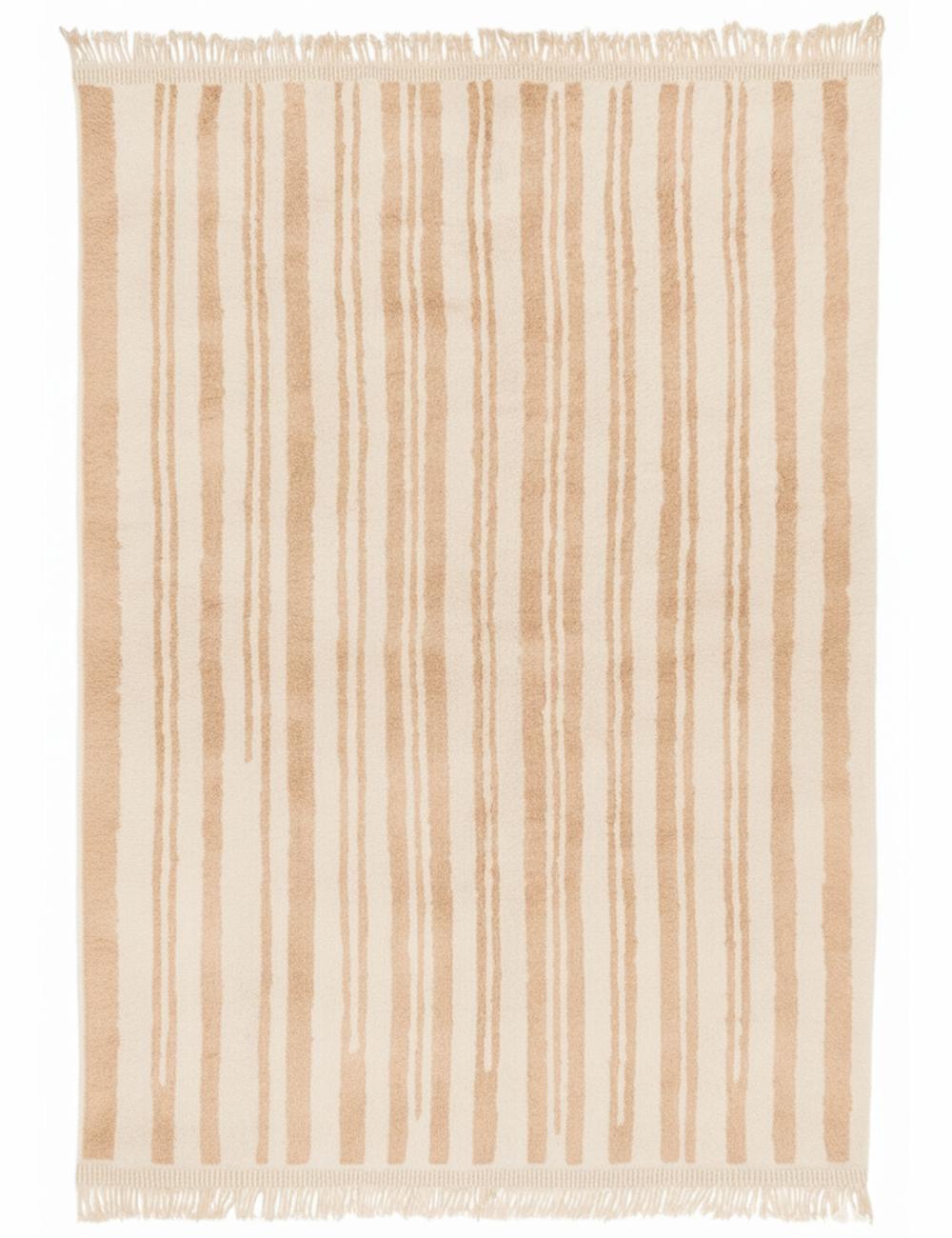 Custom Stripe Design Moroccan Wool Rug - Forma 38