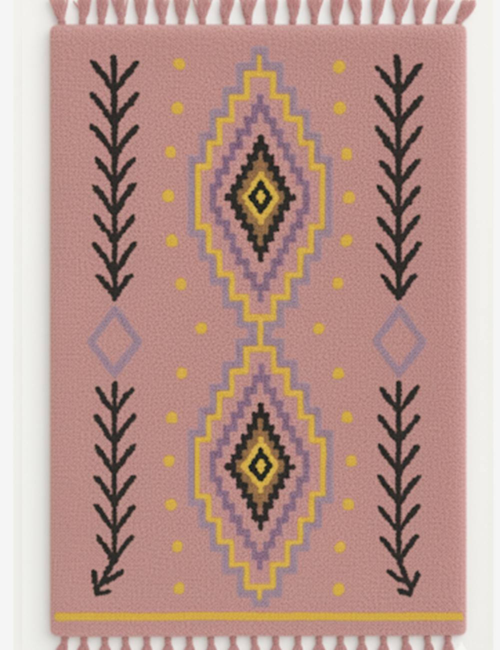 Handmade Geometric Moroccan Rug - Esmeralda 16
