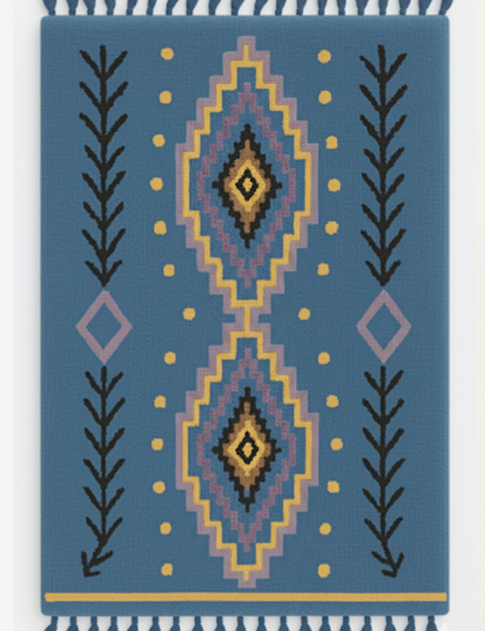 Handmade Geometric Moroccan Rug - Esmeralda 16