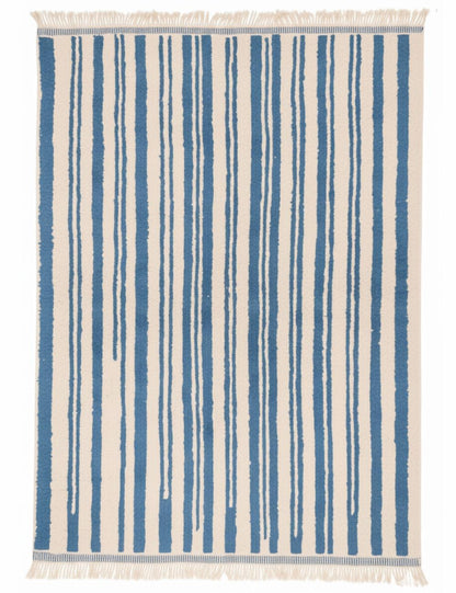 Custom Stripe Design Moroccan Wool Rug - Forma 38