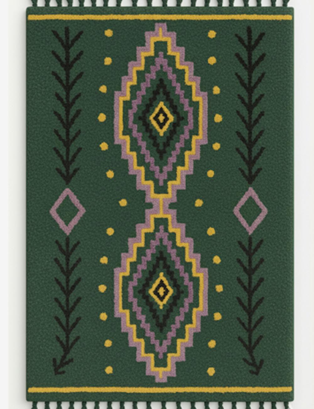 Handmade Geometric Moroccan Rug - Esmeralda 16