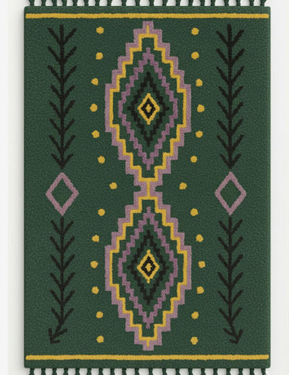 Handmade Geometric Moroccan Rug - Esmeralda 16