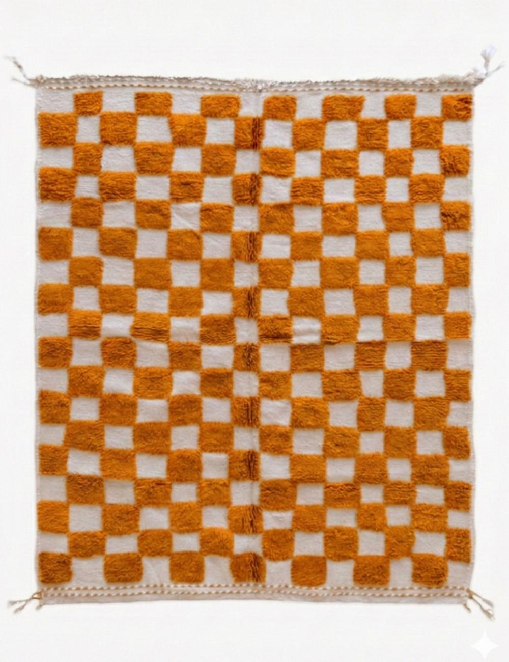 Custom Checkered Moroccan Wool Rug - Forma 39