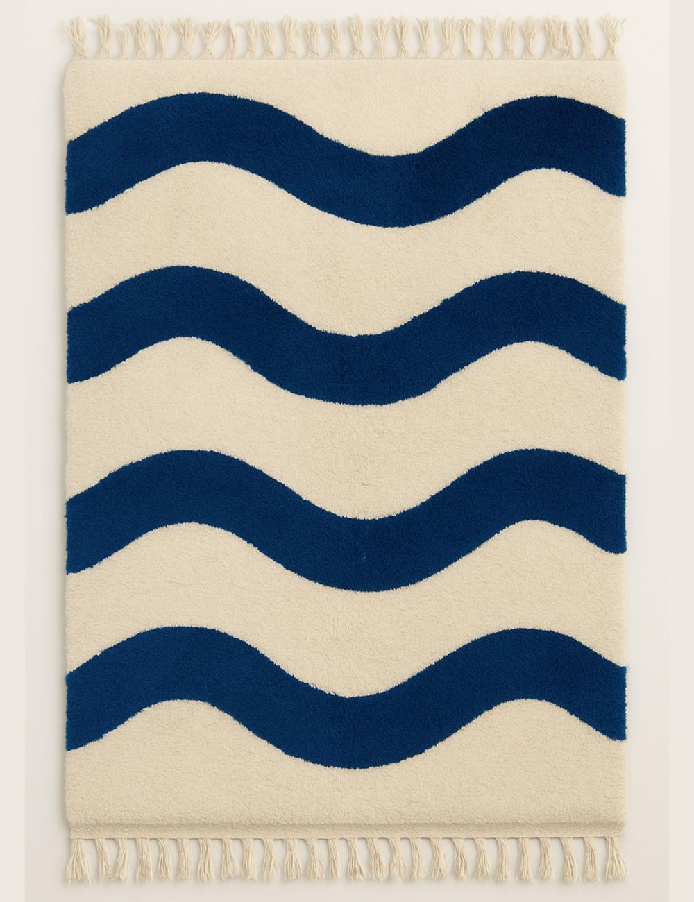 Custom Wavy Moroccan Rug - forma 61