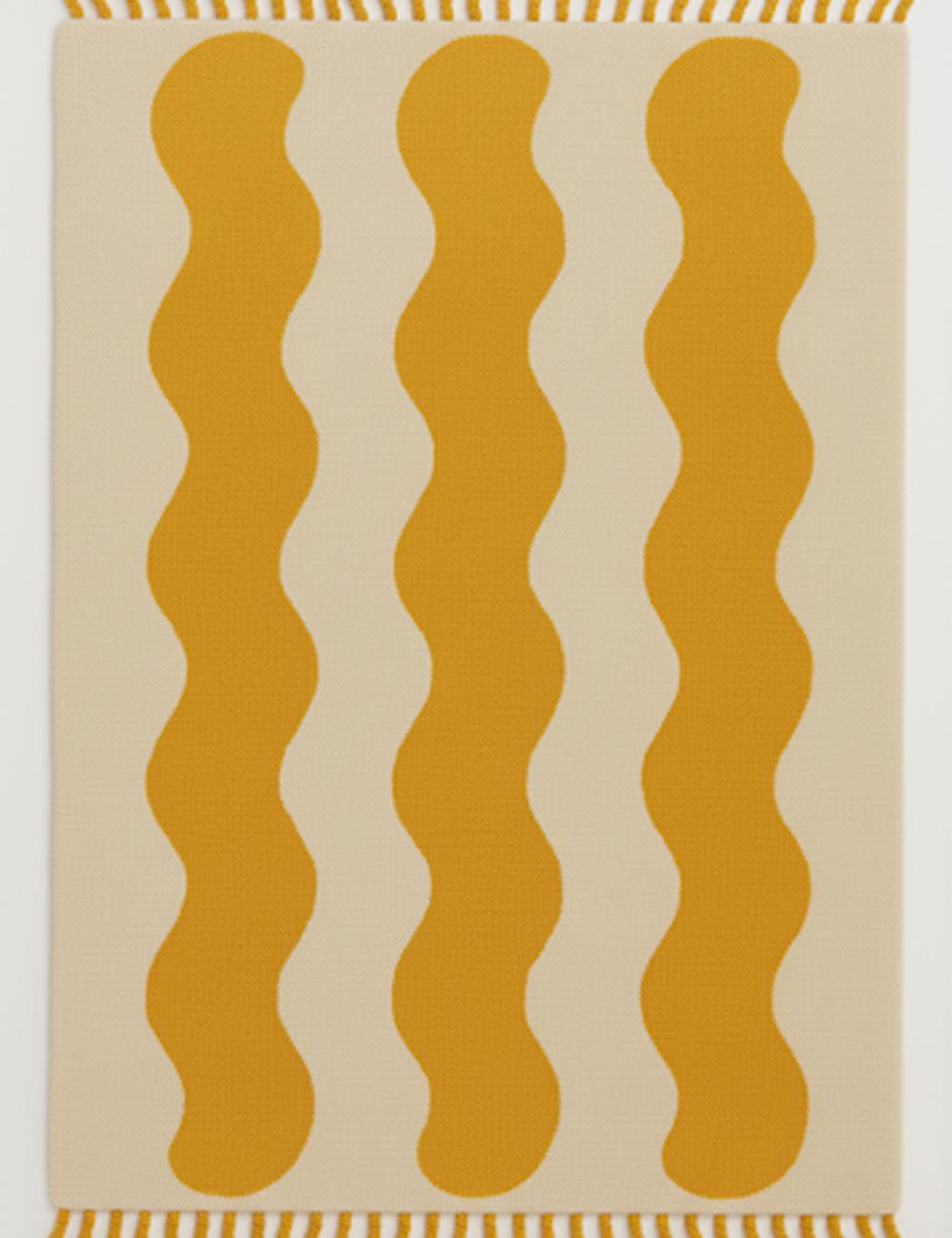 Custom Vertical Wavy Moroccan Rug - forma 62