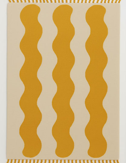 Custom Vertical Wavy Moroccan Rug - forma 62