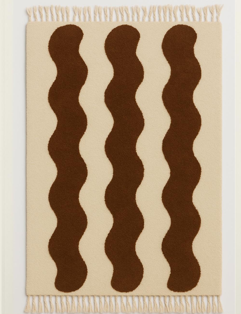 Custom Vertical Wavy Moroccan Rug - forma 62