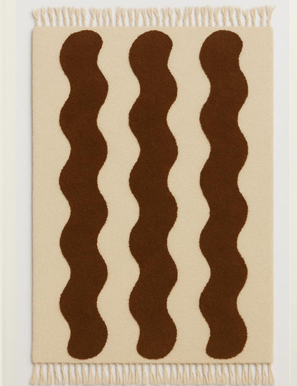Custom Vertical Wavy Moroccan Rug - forma 62