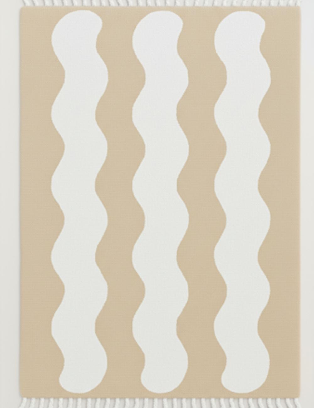 Custom Vertical Wavy Moroccan Rug - forma 62