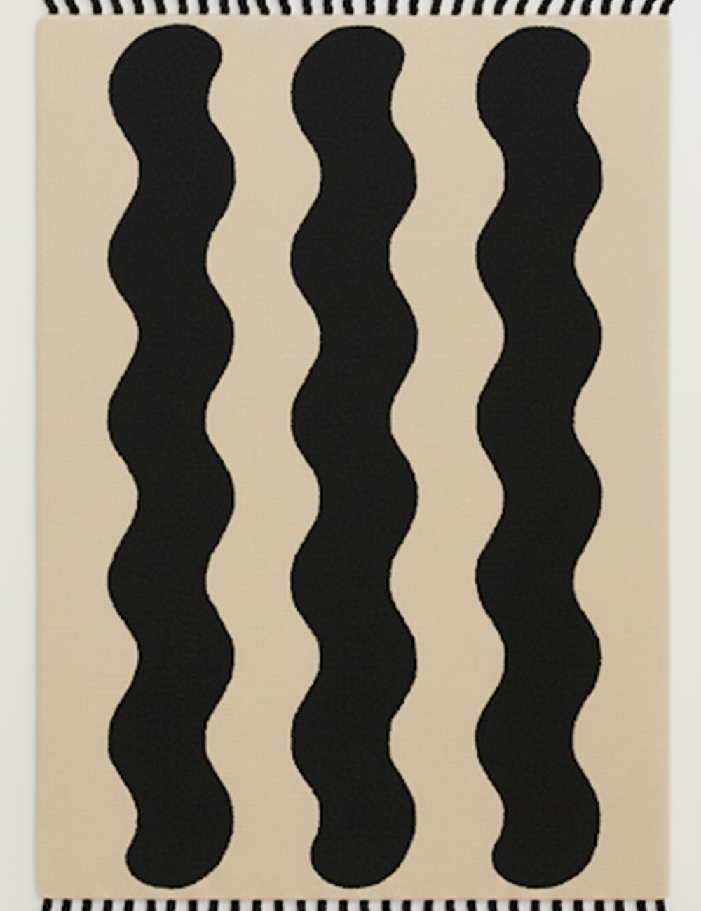 Custom Vertical Wavy Moroccan Rug - forma 62
