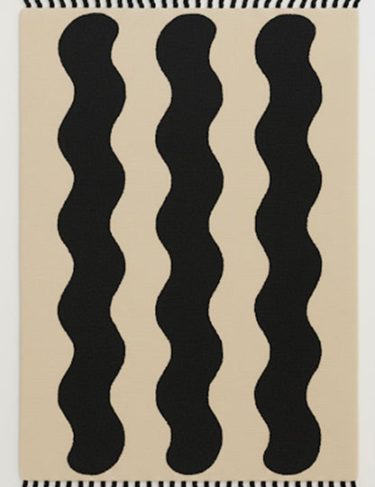 Custom Vertical Wavy Moroccan Rug - forma 62