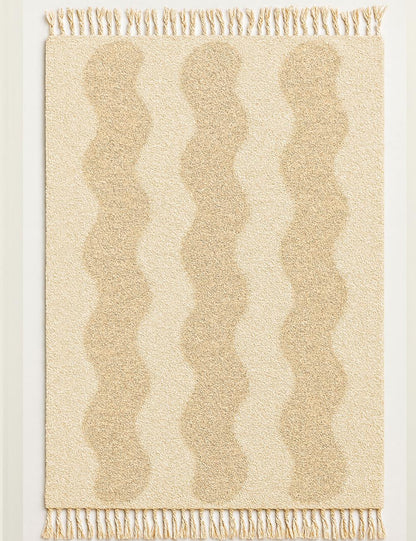 Custom Vertical Wavy Moroccan Rug - forma 62
