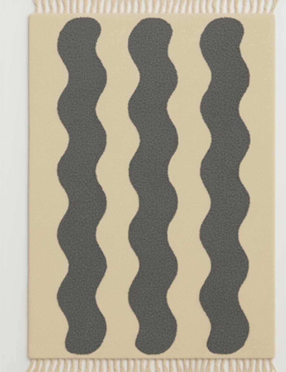 Custom Vertical Wavy Moroccan Rug - forma 62