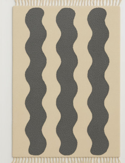 Custom Vertical Wavy Moroccan Rug - forma 62