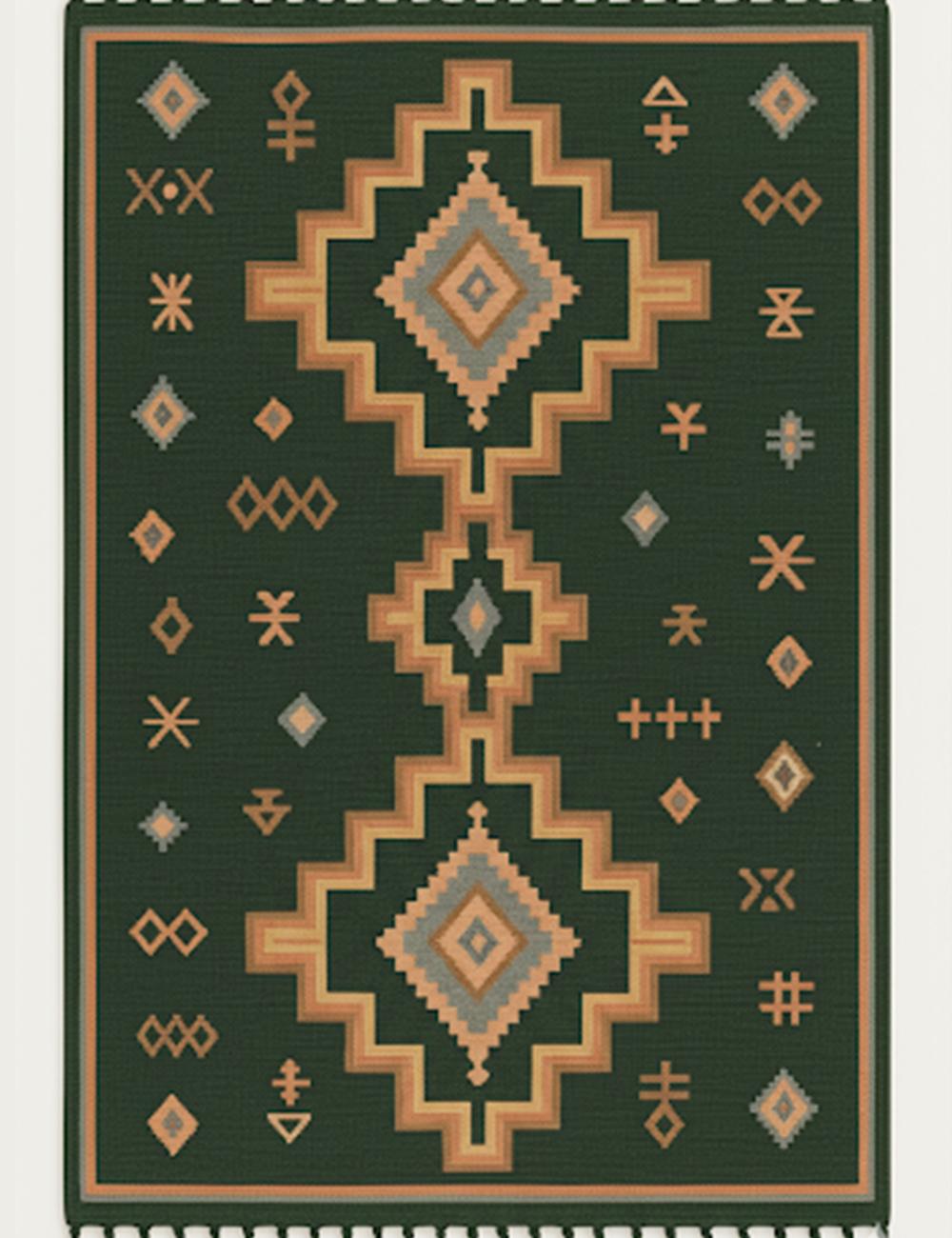 Custom Geometric Moroccan Rug - Esmeralda 17