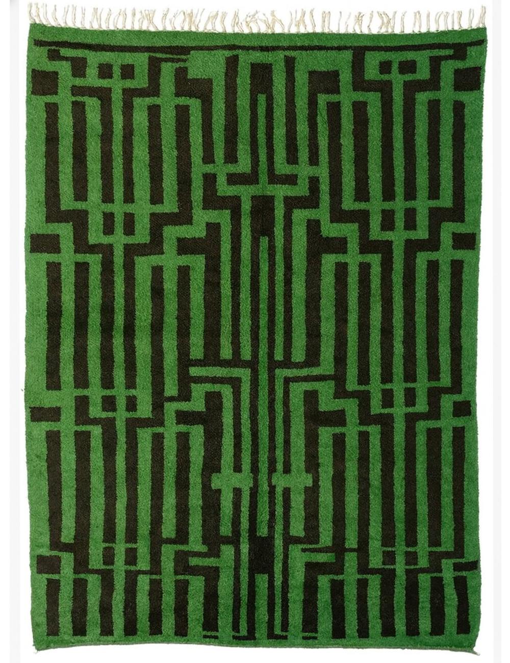 Custom Geometric Moroccan Wool Rug - Forma 36