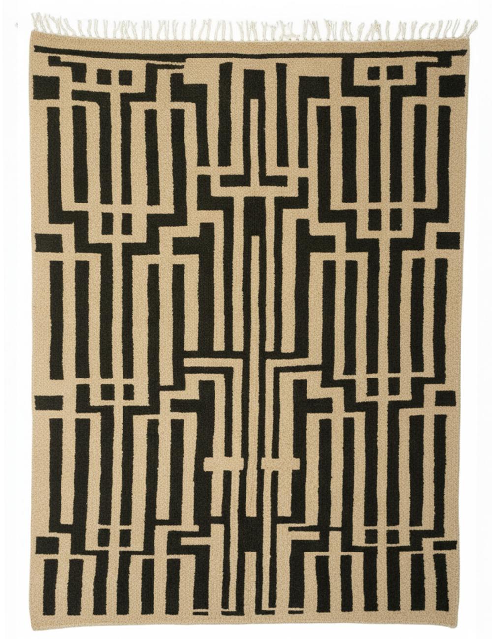 Custom Geometric Moroccan Wool Rug - Forma 36