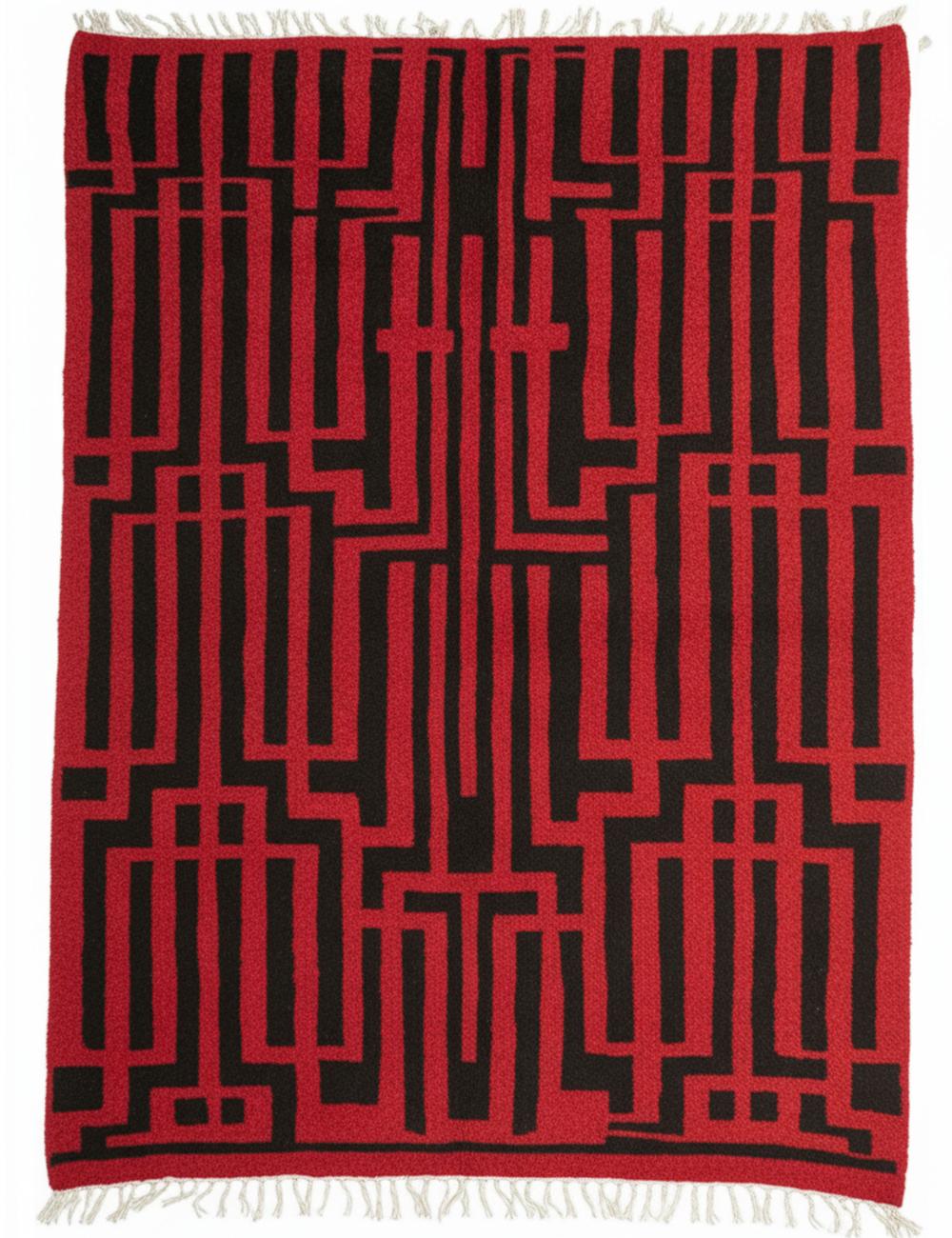 Handwoven Custom Handwoven Graphic Maze Rug - Forma 36