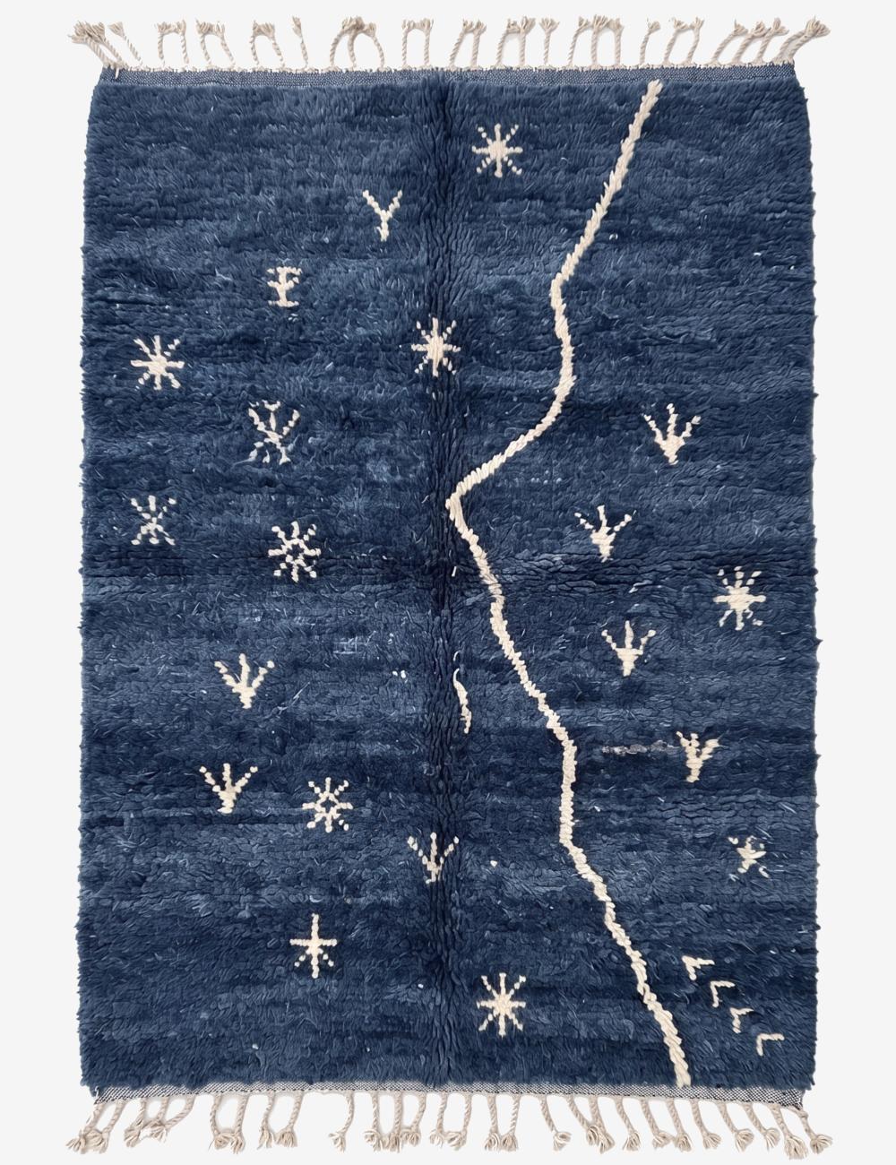 Abstract Symbolic Beni Mrirt Moroccan Rug - Echoes Of Love 69
