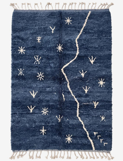 Abstract Symbolic Beni Mrirt Moroccan Rug - Echoes Of Love 69