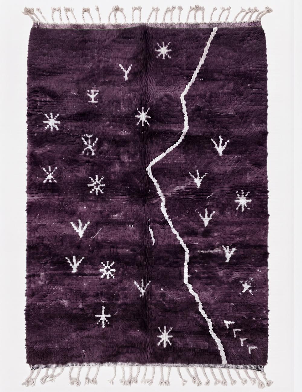 Abstract Symbolic Beni Mrirt Moroccan Rug - Echoes Of Love 69