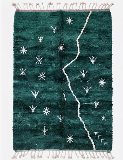 Abstract Symbolic Beni Mrirt Moroccan Rug - Echoes Of Love 69