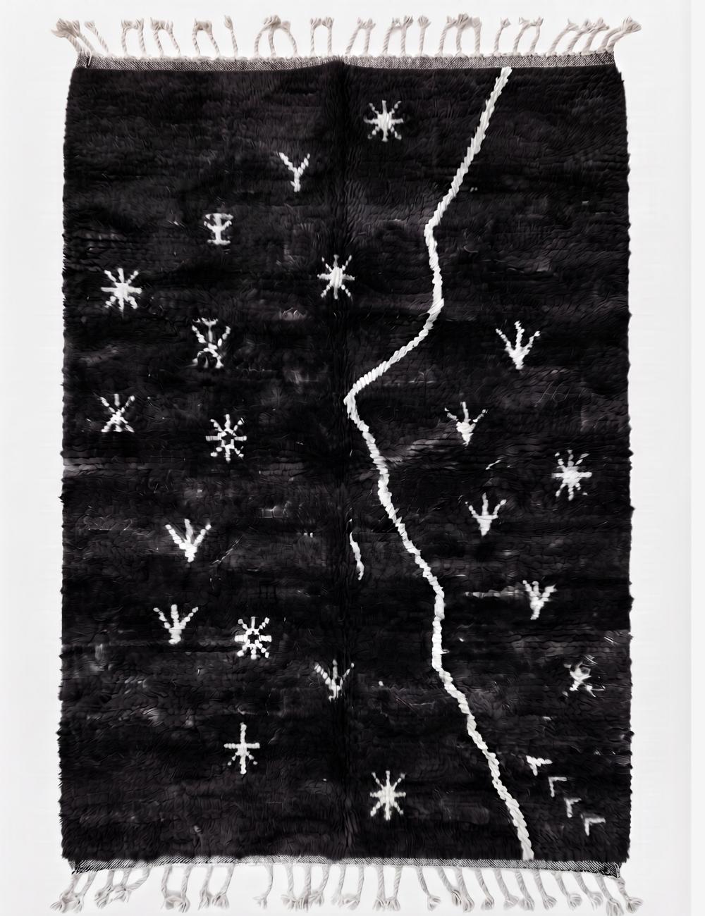 Abstract Symbolic Beni Mrirt Moroccan Rug - Echoes Of Love 69