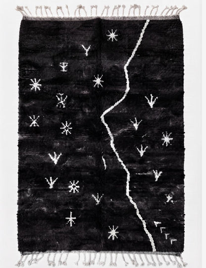 Abstract Symbolic Beni Mrirt Moroccan Rug - Echoes Of Love 69