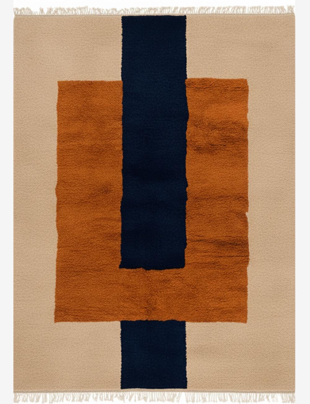 Custom Abstract Geometric Moroccan Rug - forma 69