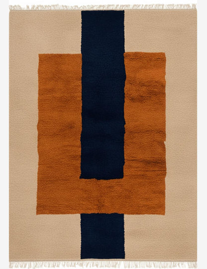 Custom Abstract Geometric Moroccan Rug - forma 69