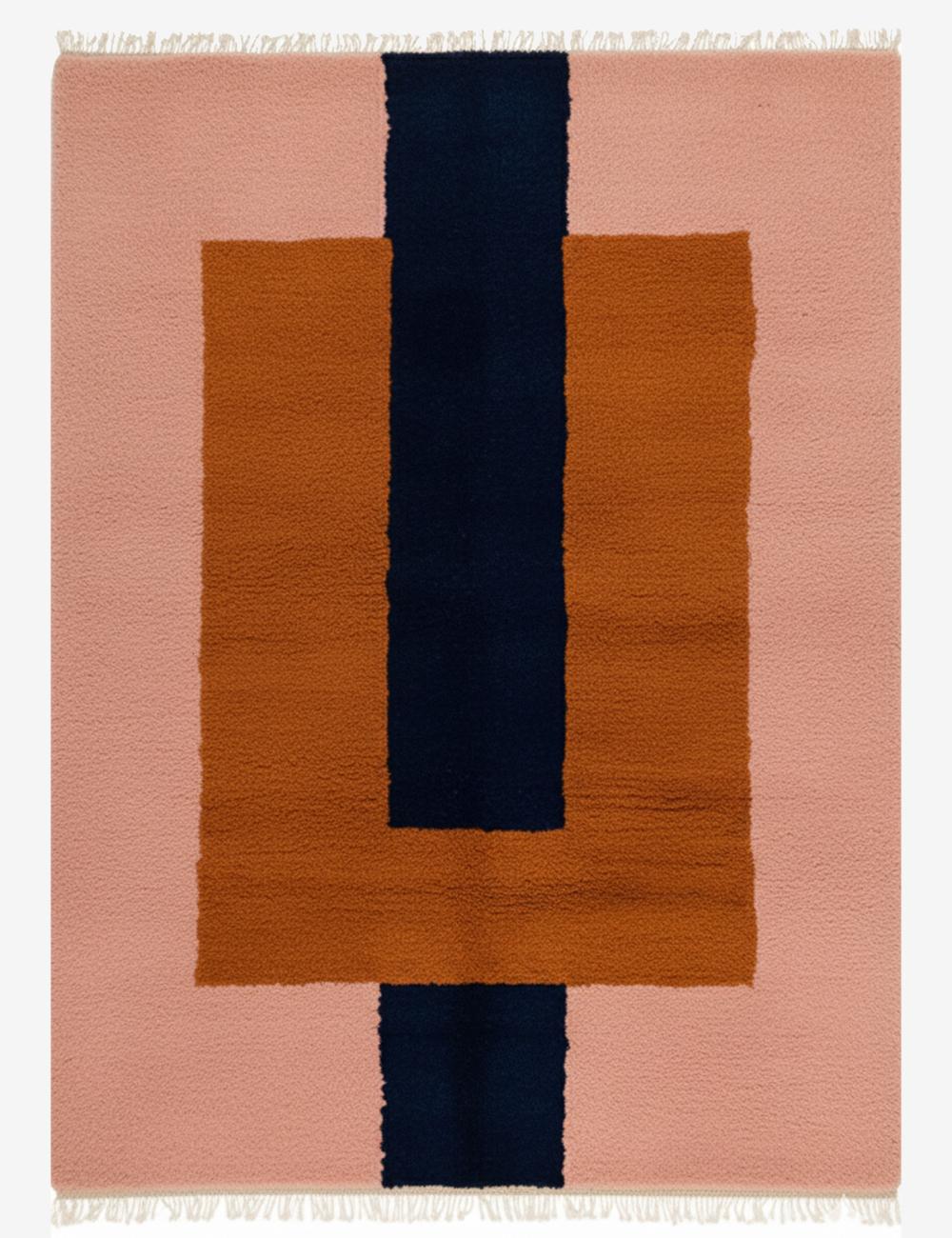 Custom Abstract Geometric Moroccan Rug - forma 69