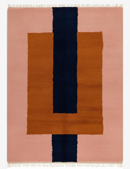 Custom Abstract Geometric Moroccan Rug - forma 69