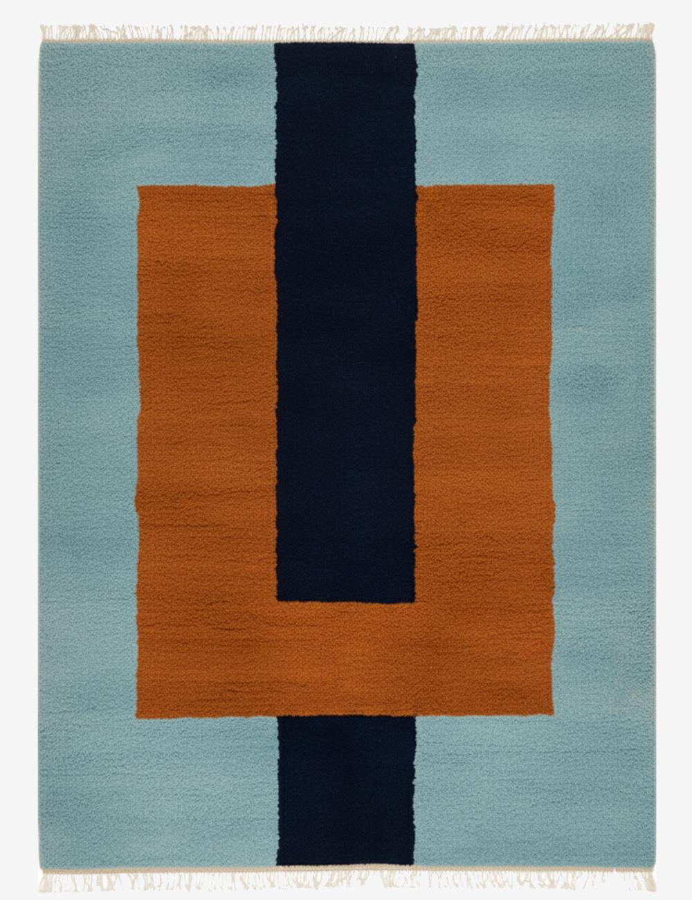 Custom Abstract Geometric Moroccan Rug - forma 69