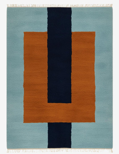 Custom Abstract Geometric Moroccan Rug - forma 69