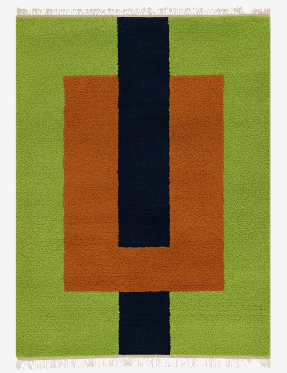 Custom Abstract Geometric Moroccan Rug - forma 69