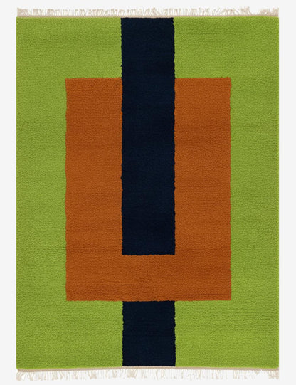 Custom Abstract Geometric Moroccan Rug - forma 69