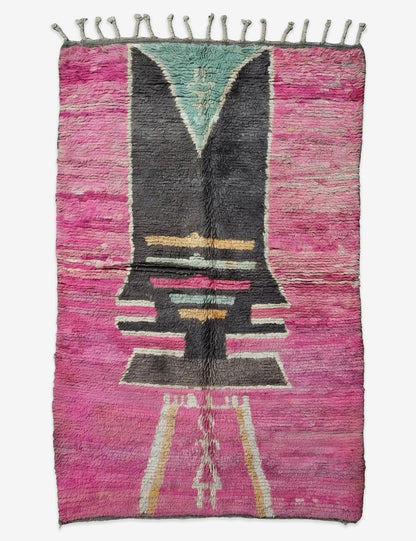 Fuchsia Wool Rug 8.2 x 5.1 ft / 249 x 158 cm