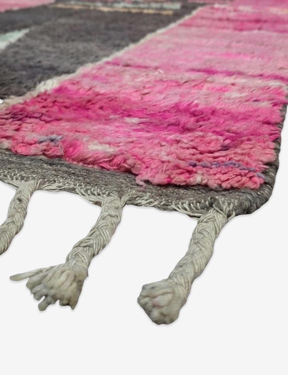 Fuchsia Wool Rug 8.2 x 5.1 ft / 249 x 158 cm