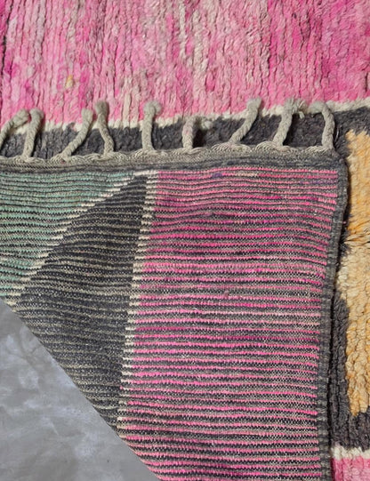 Fuchsia Wool Rug 8.2 x 5.1 ft / 249 x 158 cm
