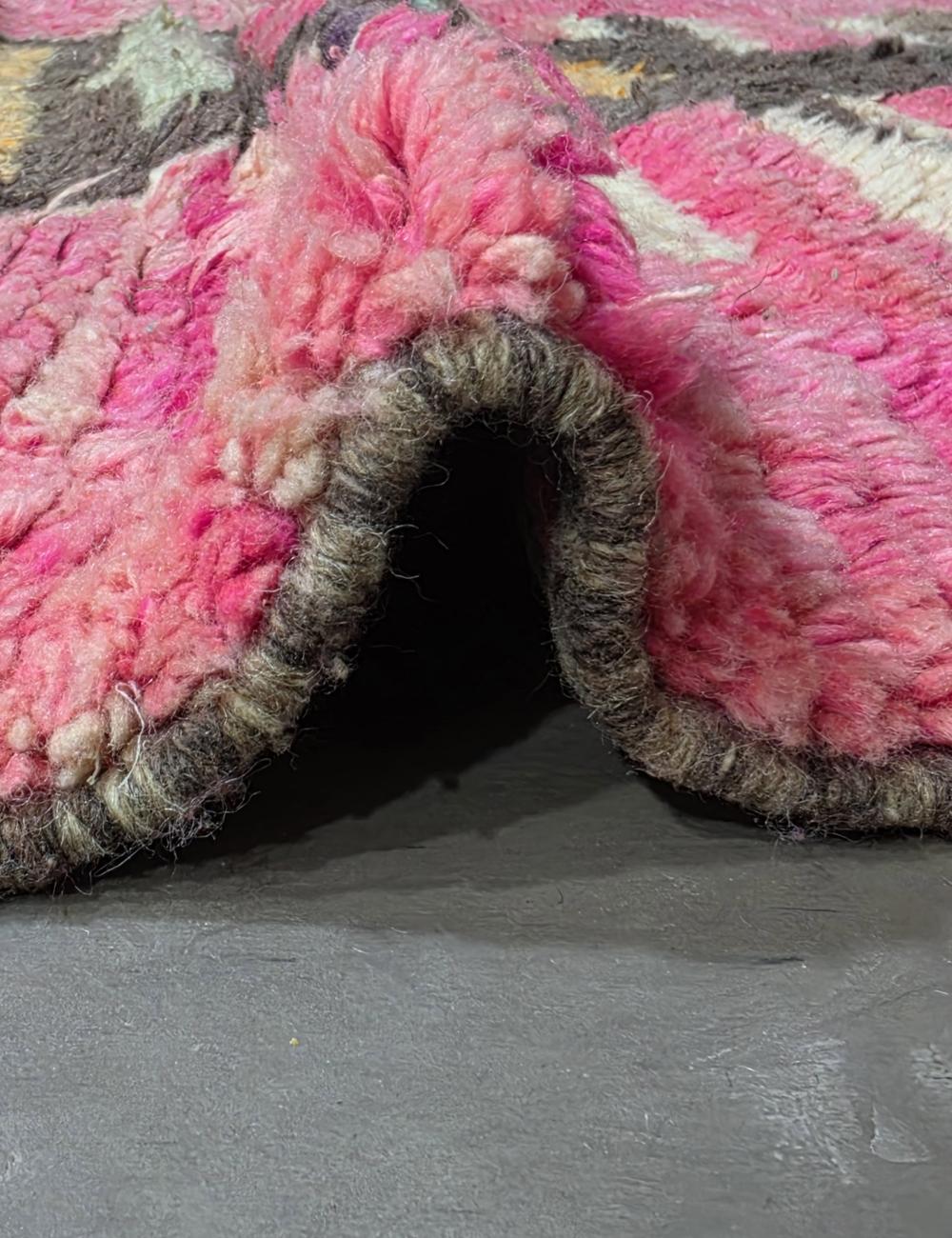 Fuchsia Wool Rug 8.2 x 5.1 ft / 249 x 158 cm